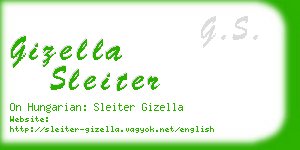 gizella sleiter business card